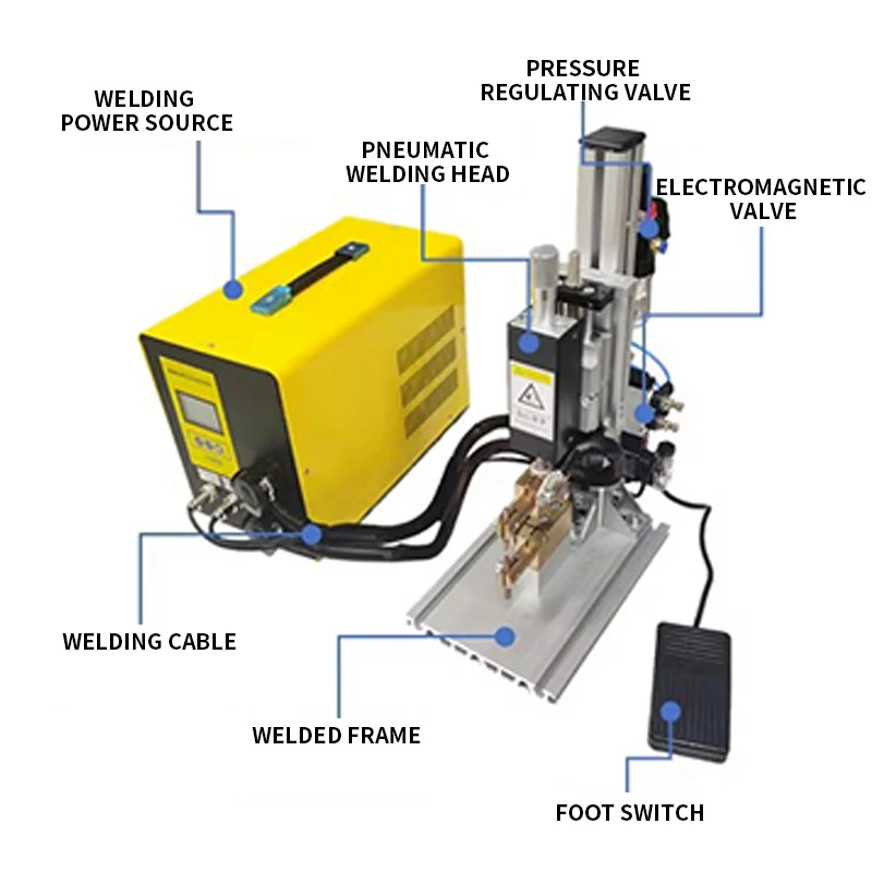 Semi-automatic pneumatic butt welding machine, stainless steel sheet metal spot welding, iron plate butt welding 3