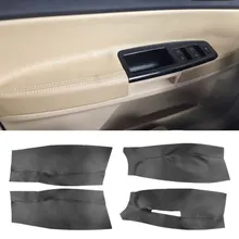 VW 폴로 2004 2005 2006 2007 2008 2009- 2011 Hatchback/Sedan 마이크로 화이버 가죽 인테리어 도어 패널 커버 보호 트림