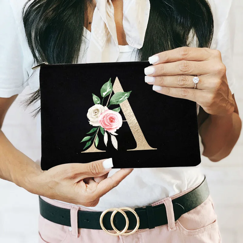 

Letter Print Travel Cosmetic Case Bridesmaid Makeup Bags Female Beauty Organizer Toiletry Storage Pouch Purse Wedding Bride Gift