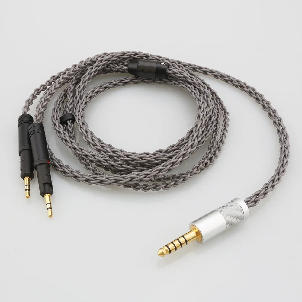 

HiFi 4.4mm 3.5mm 4pin XLR male 8 Cores 7N OCC Silver Plated R70X Earphone Cable For ATH-R70X R70X R70X5 Headphones