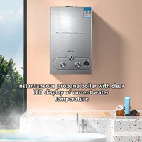 Chauffe-eau à gaz GPL 6L, en acier inoxydable, gaz Propane sans réservoir, corps GPL avec Kit d'exposition, appareil de Camping domestique 3