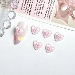Pink Series Resin Nail Charms: 3D Luminous Heart & Butterfly Nail Art Decorations (Pink 04 20PCS)