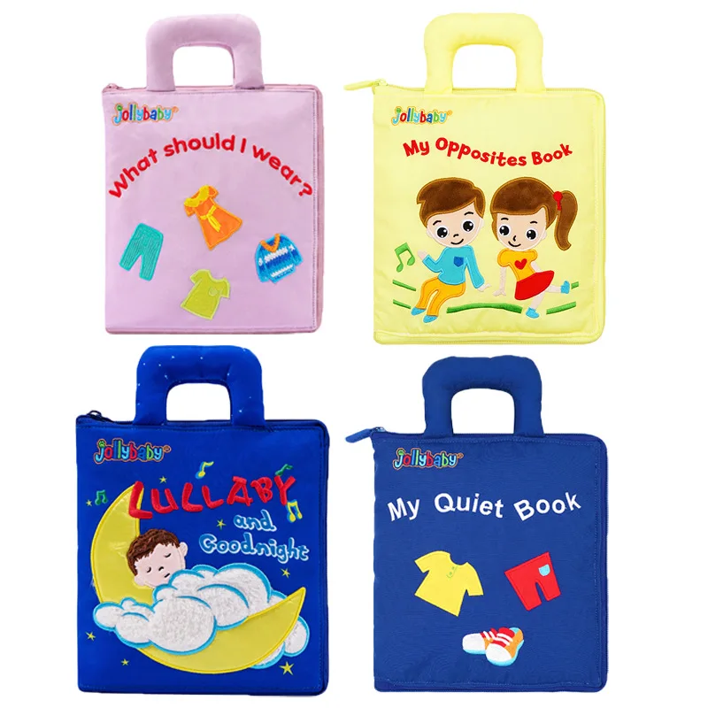 

Newborn Cloth Book Early Education Baby Quiet Toys 0-12 Months Toddler Learning Develop Cognize Reading Puzzle for Kids