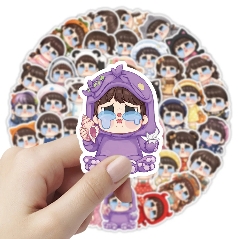 50/100Pcs 귀여운 애니메이션 Crybaby 낙서 스티커, 자체 접착 방수, DIY 스크랩북, 전화 노트북 파일 폴더 보관함 용