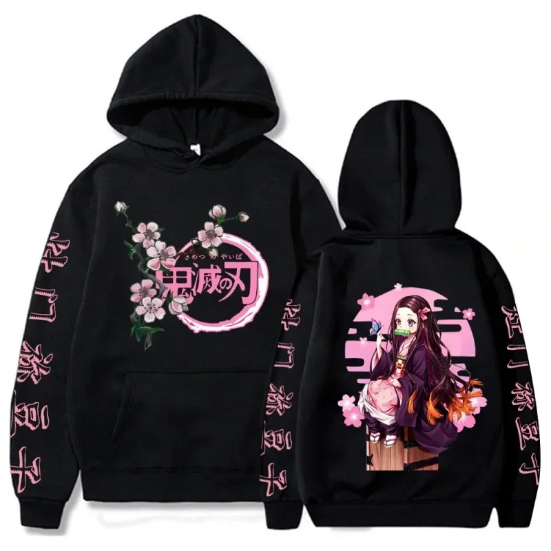 thumbnail image 1 of Harajuku Demon Slayer Plus Hoodie Kamado Nezuko Graphic Print Women Sweatshirts Long Sleeve Fashion Female Streetwear, 1 of 4