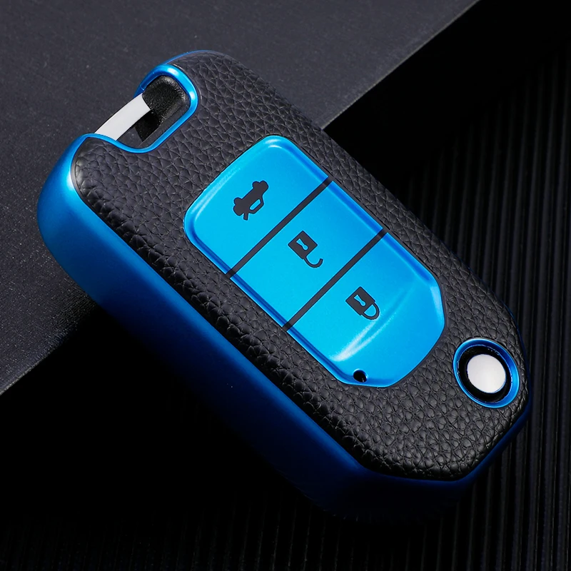 Premium Leather Car Key Case Cover – Elegant Remote Key Protection