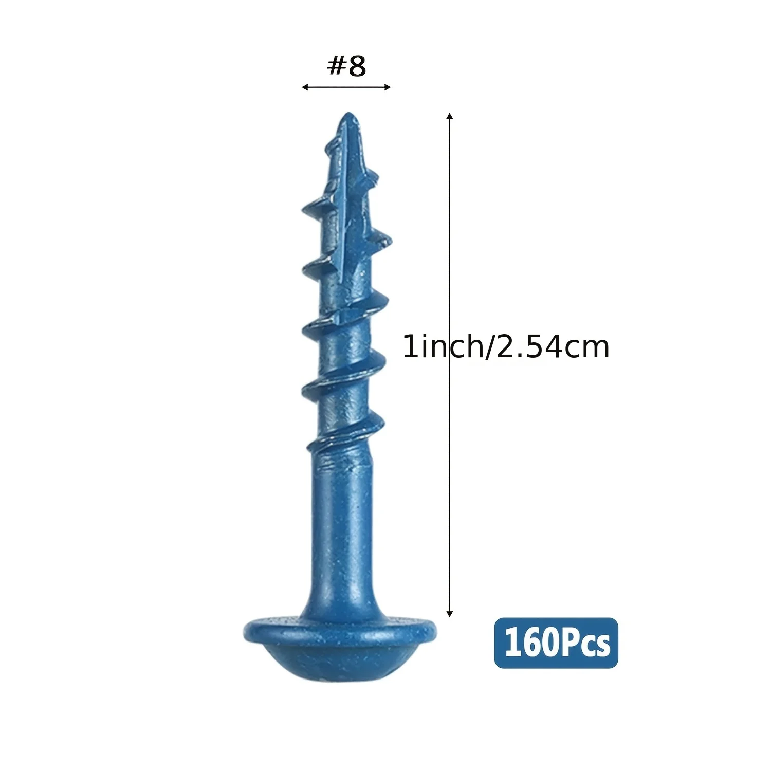 사각형 구멍 나사, 1 인치 2-1/2 인치, 80-160 개, 사각형 구멍 나사, 8x1 2-1/2 파란색 코팅 목재 나사