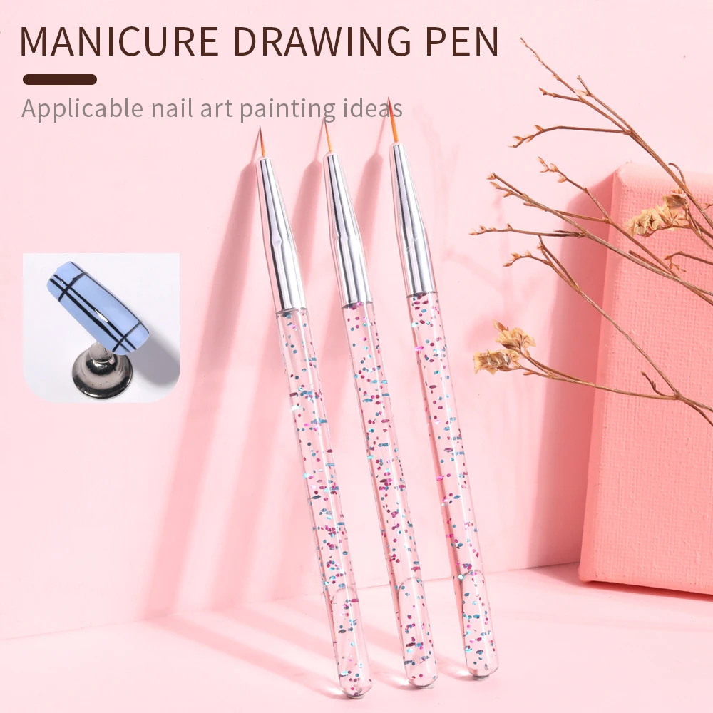 LULAA Nail Art Pen Set Nail Art Painting Brushes Gel Polish Painting Brush Set Thin Drawing Pen for Diy