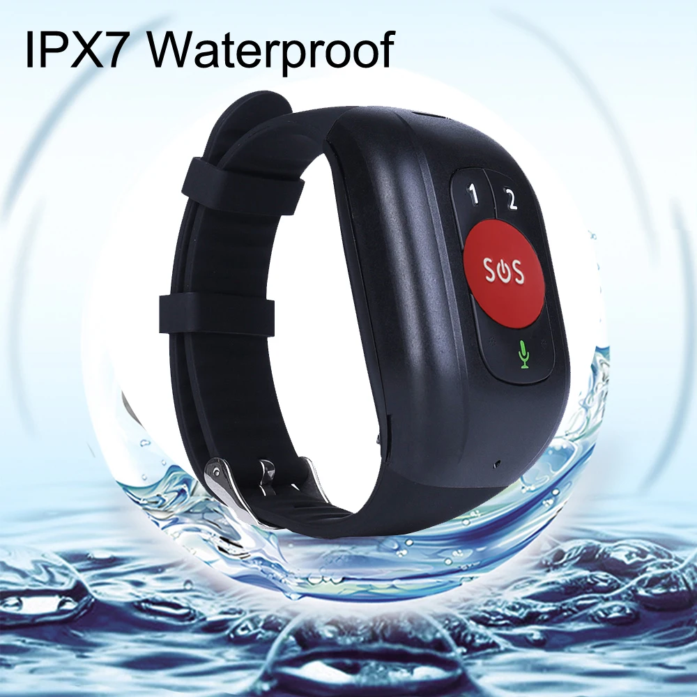GPS Watch Tracking Device for Person Waterproof Bracelet Locator Support Call SOS Temperature Checking Timed Reminder Tracker