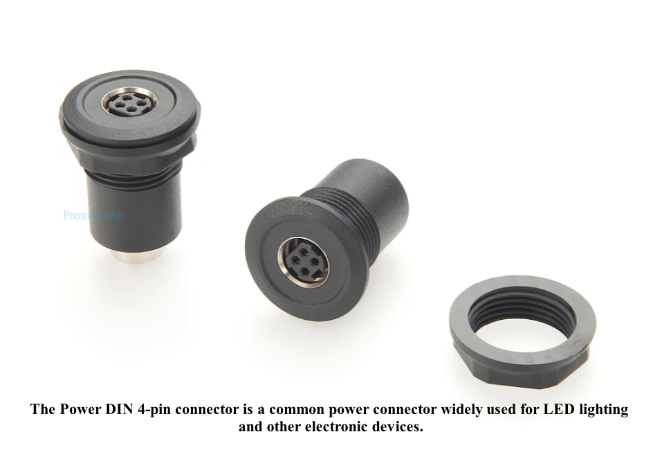 Power DIN 4-Pin Buchse-zu-Buchse Koppler Konverter Rund Einbau DIN 4-Pin Audio Durchgangsadapter Buchse – Detail 3
