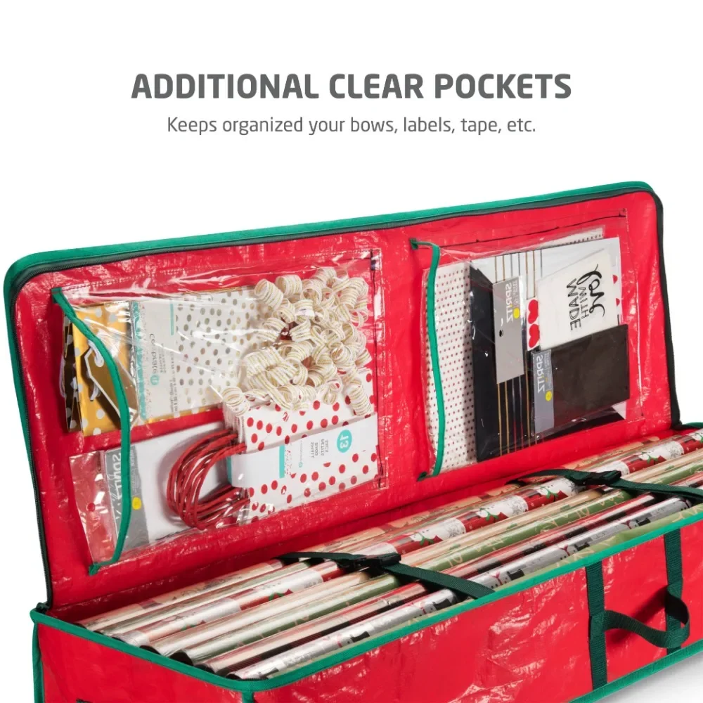 Gift Wrapping Paper Gift Wrapping Organizer Christmas Wrapping Paper Storage Bag Large Capacity Waterproof Gift Wrap Paper Organizer Multi-purpose Home Underbed Storage Box