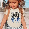 Funny Astro Bot Design T-Shirt Kids Crew Neck Short Sleeve Tops Tees Cartoon Game Character Robot Boys Girls Streetwear Tshirt 4