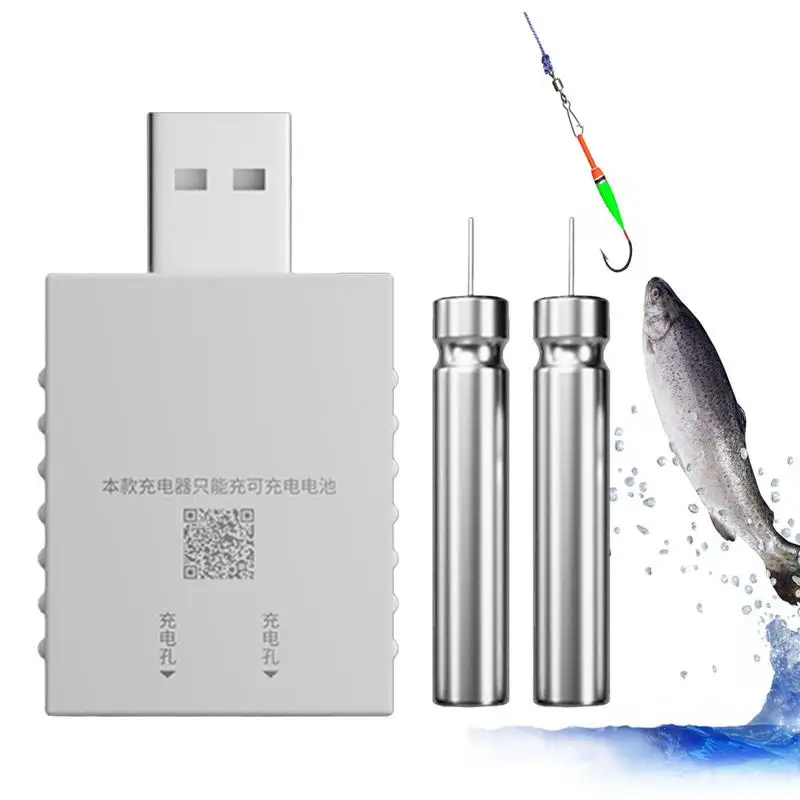 

Electronic Fishing Float Battery Charger Battery Rechargeable USB Fish Float Tackle For Bobber Replacement