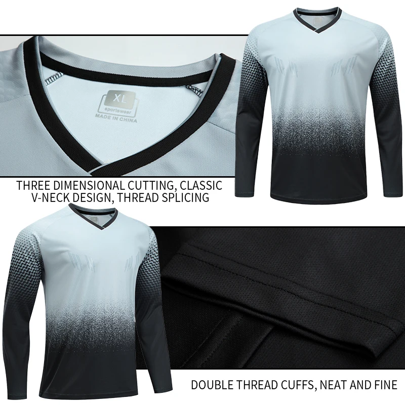 Men's Protective Goalkeeper Uniform Football Jersey Shirt Training Soccer Sponge Protector Kids Size Goalkeeper Clothes