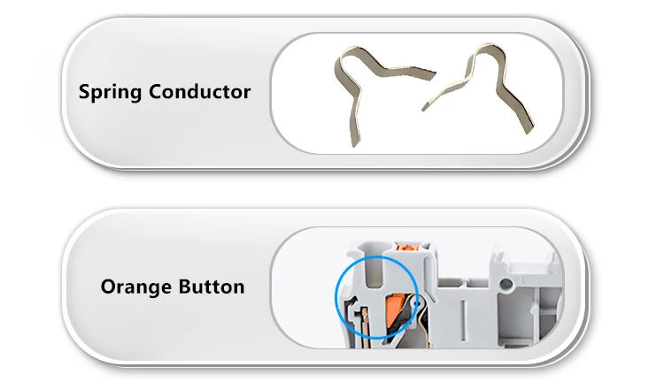 bloco de terminais din peças conectores sem alimentação através de conector de fio condutor