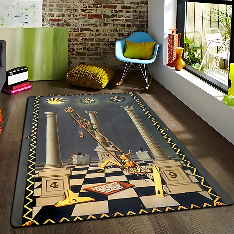 Masonic Illuminati Printed Pattern Rug Baby Play Crawl Floor Mat Living Room Carpet Teen Bedroom Decor Carpet Mat Children floor mat