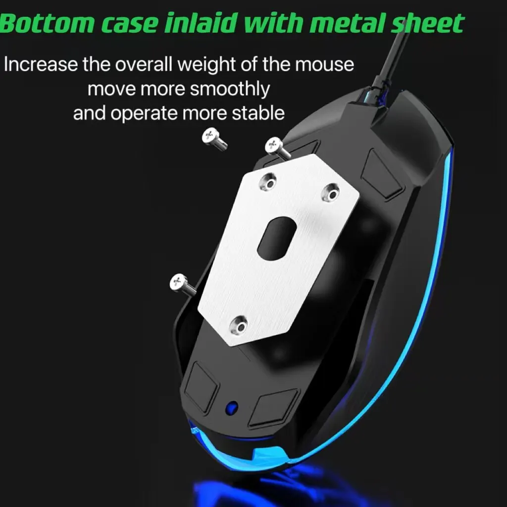 Gaming Tri-Color Combo: Silent Mech-Feel Membrane Keyboard & Tactile Mouse, Wired RGB for PC/Laptop