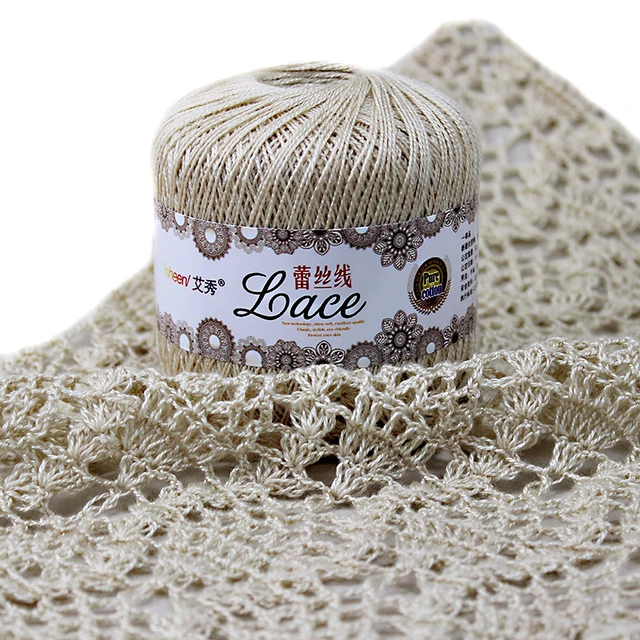 50g/ Ball Crochet Thread Size 6 Lace Yarn for Crocheting Colourful