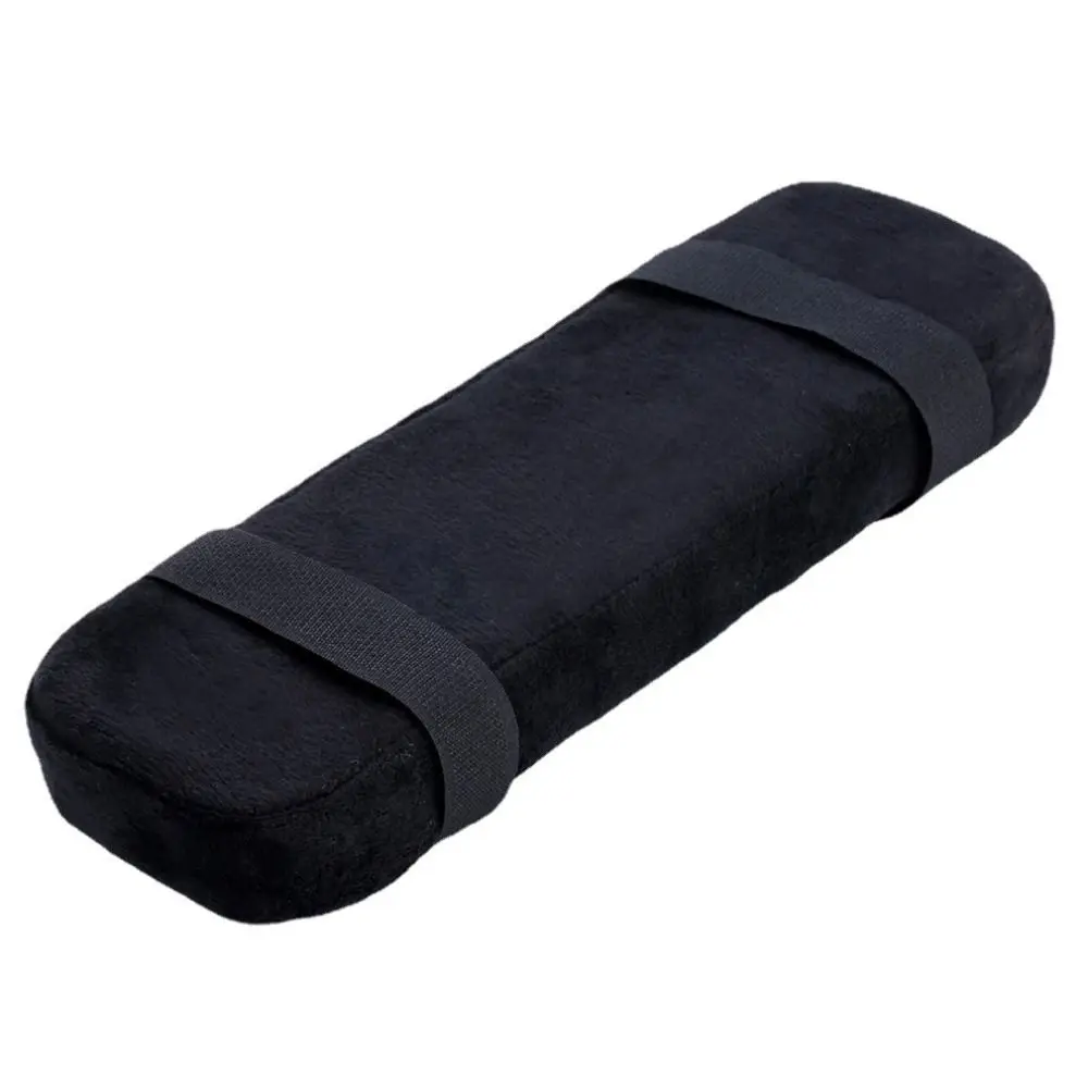 Memory Foam Chair Armrest Pads Fixed Buckle Black Arm Rest Cover Cushion Pad Forearm Pressure Relief Armrest Pads Cover 4
