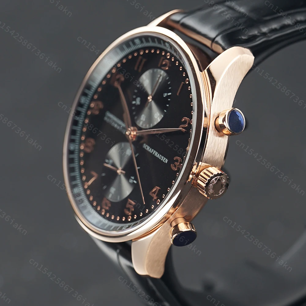 2022 Fashion New Men's Automatic Watch 44mm Sapphire Crystal Glass Stainless Steel Leather Strap Sports Leisure Waterproof