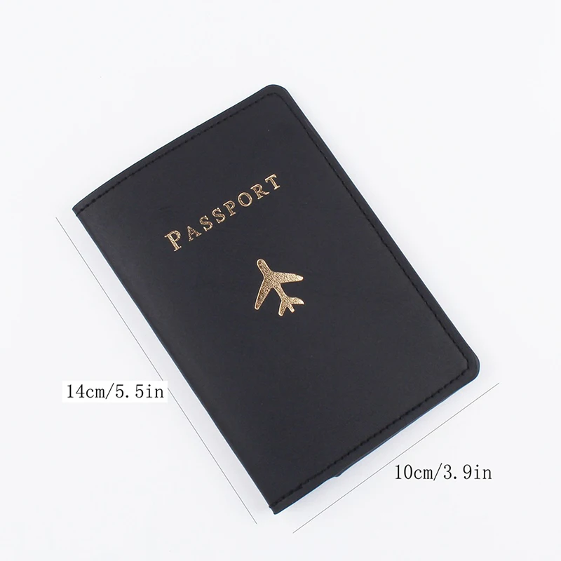 M2EA Fashion Travel PU Leather Passport Cover Holder Hot Stamping Plane for  Women Men Lover Couple Weddings Gift - AliExpress