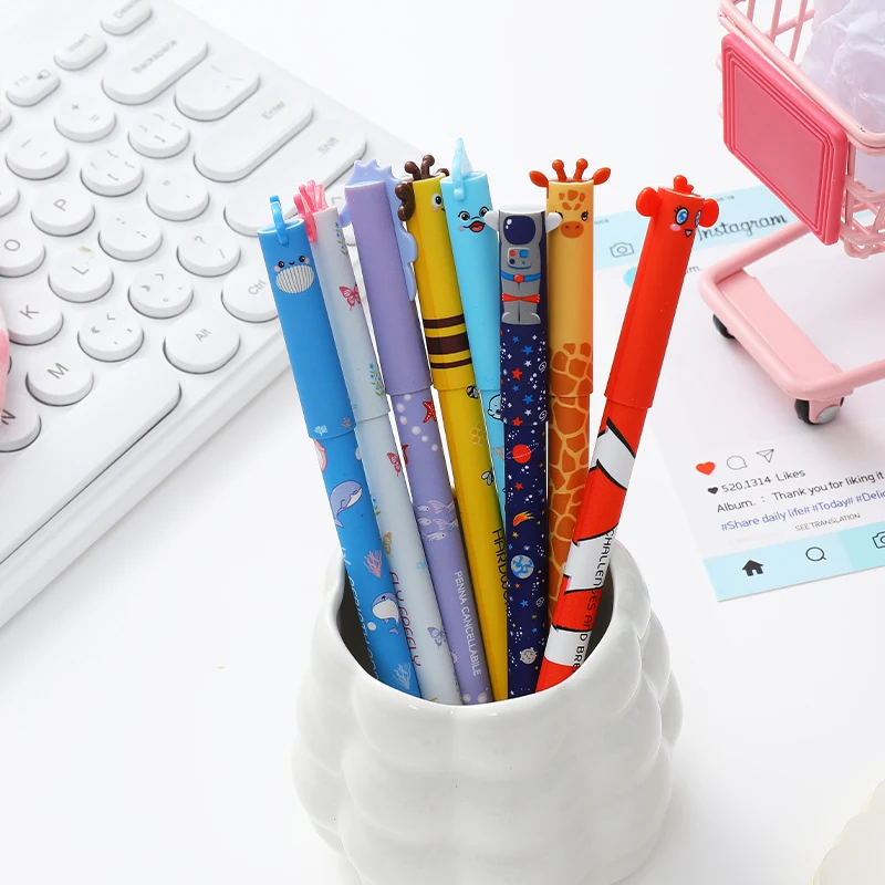 Niedliche Mehrfarbige Gelstifte 3D Ozean-Tier Radierbare Stifte mit Farbiger Tinte, Feiner Spitze für Schule, Büro und als Geschenk – Detail 10