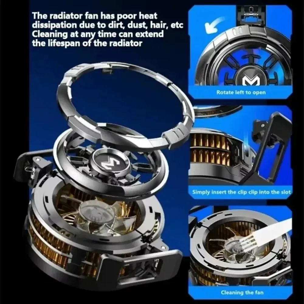 Universal 2 IN 1 Phone Cooler Semiconductor Cooling Magnetic Back Clip CX08 CX07 Fan Freeze Radiator for iPhone iOS Android PUBG