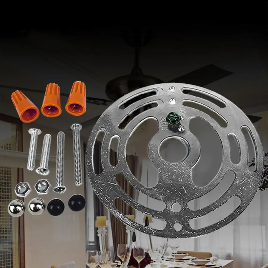 Round Junction Box 6 Pack Universal Light Fixture Mounting Bracket Heavy  Duty 50 LB Rated... Ceiling Fan Bracket, image size:899x899