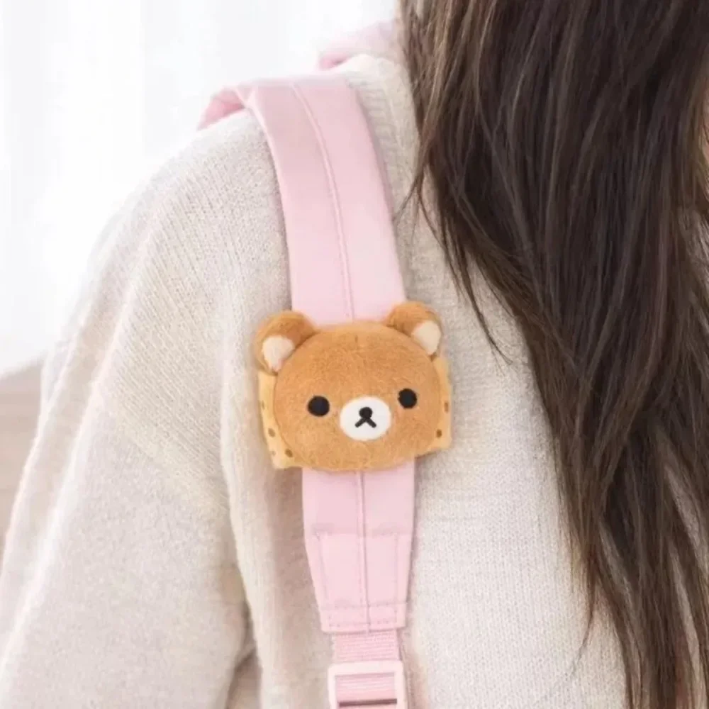 Plush Doll Bag Ornaments Soft Lakuma Cute Cartoon Bear Keychain Backpack Decoration Accessories Birthday Gift.