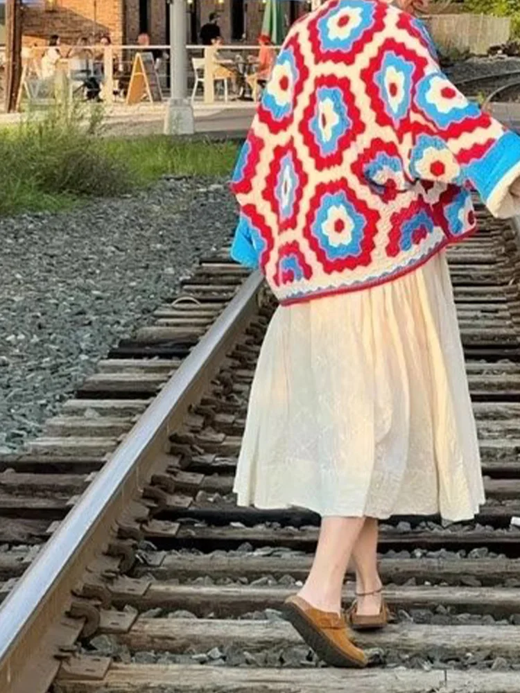 Jacket  Comfortable Oversized Cotton Printed Kimono Cotton Jacket  Women's Loose And Simple Cotton Clothing