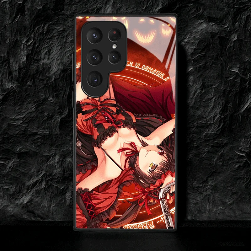 Date A Live Tokisaki Kurumi Shockproof Glass Phone Case - Stylish and Durable Protective Cover