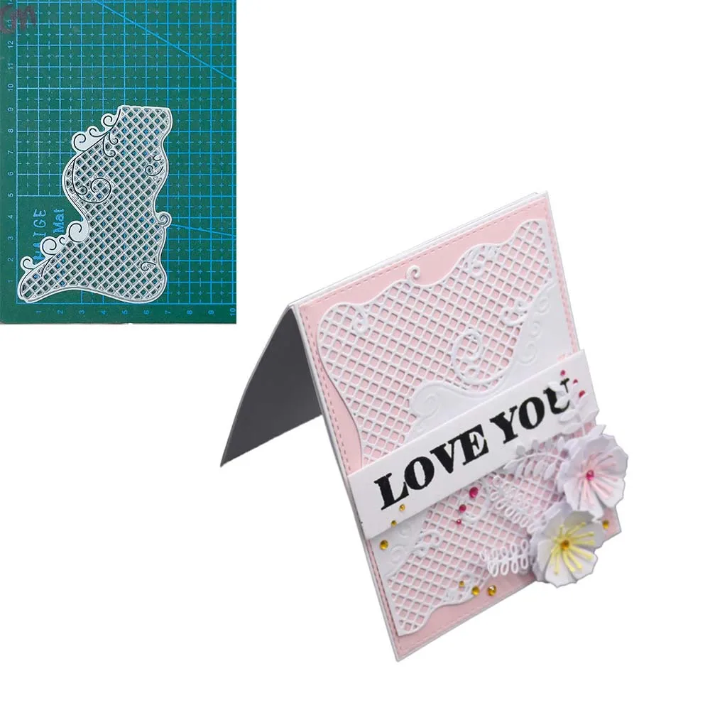

New Grid Frames Background Cutting Dies Scrapbooking Stencils Template Album Paper DIY Cards Craft Embossing Die Cuts
