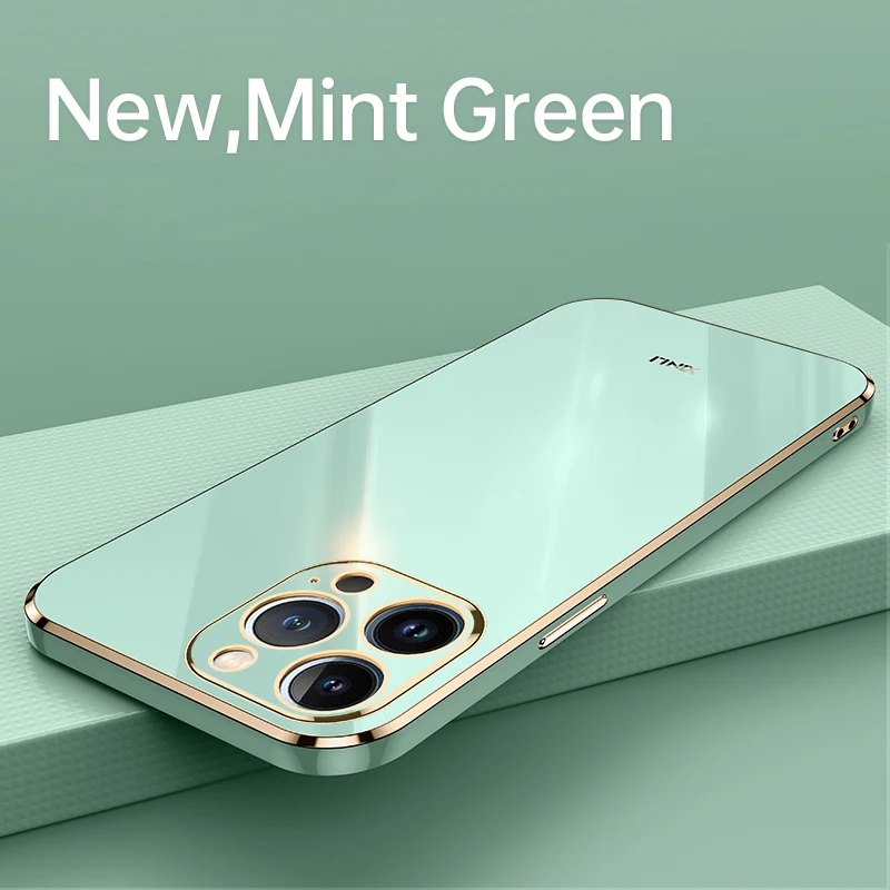 Elegant Solid Color Plating Phone Case with 6D Design