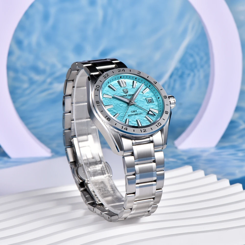 PAGANI DESIGN 2024 New 39mm Desert Texture Luxury Men Watches GMT Automatic Mechanical Business Dress Sapphire 10Bar Luminous  ﻿ 4