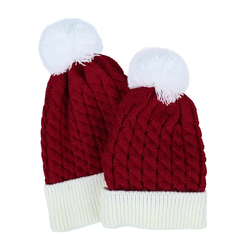 Adult Kids Christmas Knitted Hat Winter Beanie Santa Hat New Year Party Kids Gift Navidad Noel Xmas Decoration