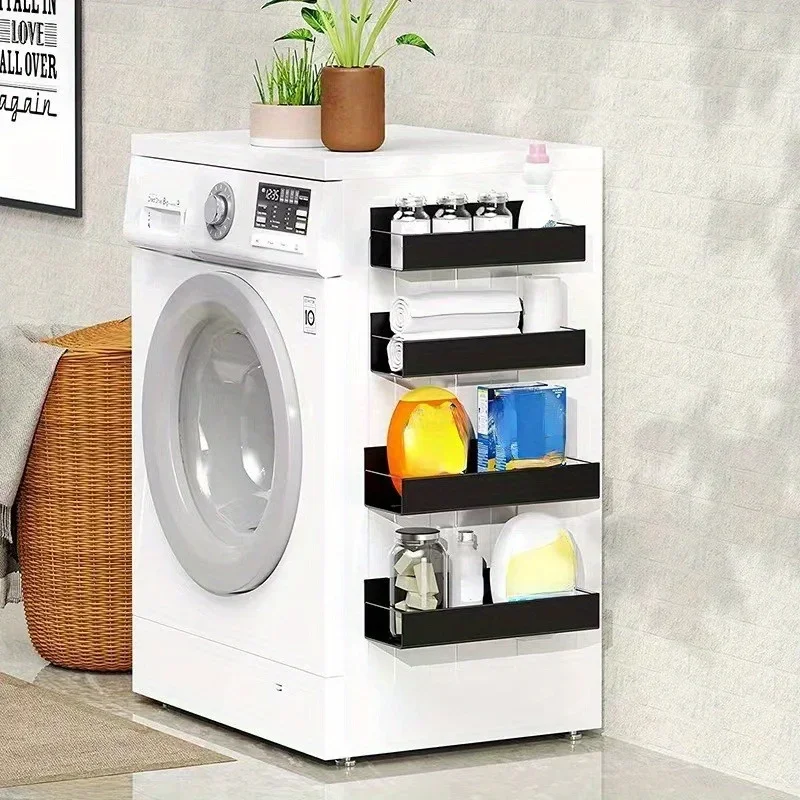 2pcs Magnetic Storage Shelf Household Kitchen Refrigerator Washing Machine Side Hanging Storage Rack Multifunctional storage rack,wall shelf organizer,wall shelf
