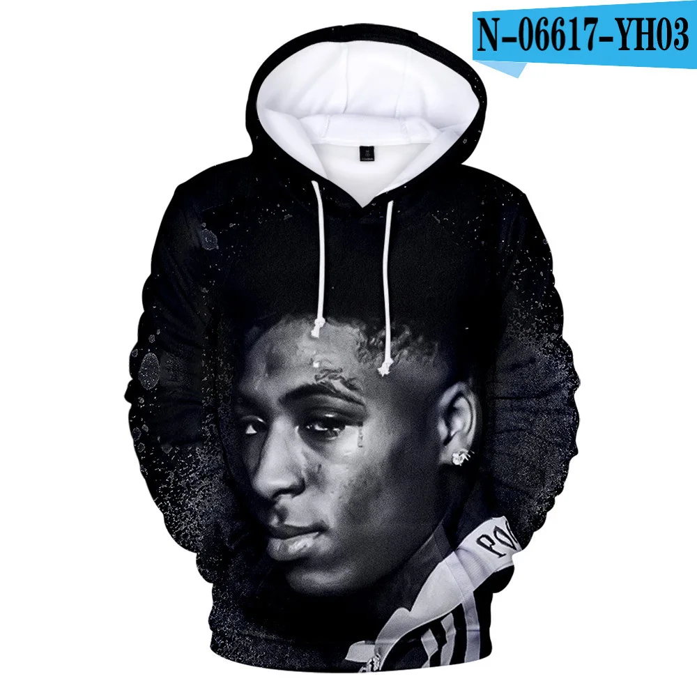 

Rapper Young Boy Never Broke Again 3d Print Men's Hoodie Casual Oversized Pullover Popular Sweatshirt Fashion Trend Men Clothing
