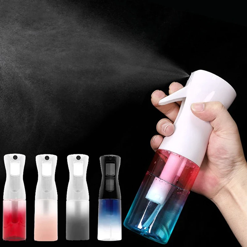 

200/300ml Continuous Water Spray Bottle Fine Mist Spray Bottle Hair Shampoo Hair Tools Bottle Water Alcohol Oil Spray Bottle