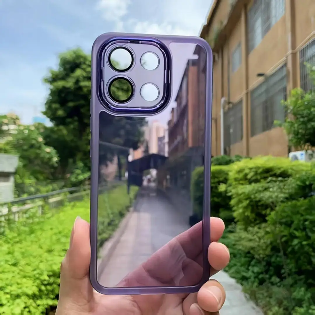 Luxury TPU Soft Silicone Shockproof Phone Case with Lens Protection and Bumper Design