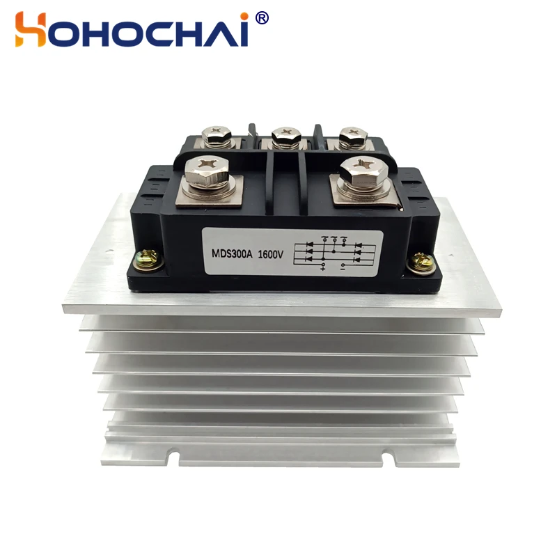 WithAluminumHeatSinkMDS300A1600V3PhaseDiodeBridgeRectifier
