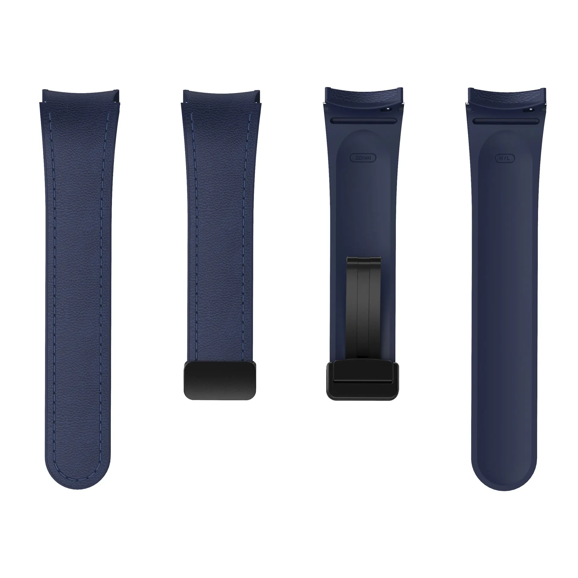 Premium Leather-Silicone Sport Band Bracelet - Universal Fit