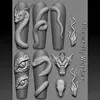 1Pc Snake Rose Skeleton Vintage Bow Flower Window 3D Acrylic Mold Nail Art Decorations  DIY Silicone Nail Templates Nail Mold 6
