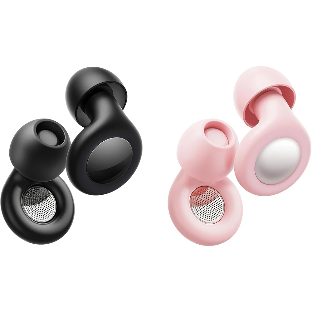 Noise-Cancelling Sleep Earplugs with 8 Reusable Silicone Tips - 25dB Sound Reduction Hearing Protection