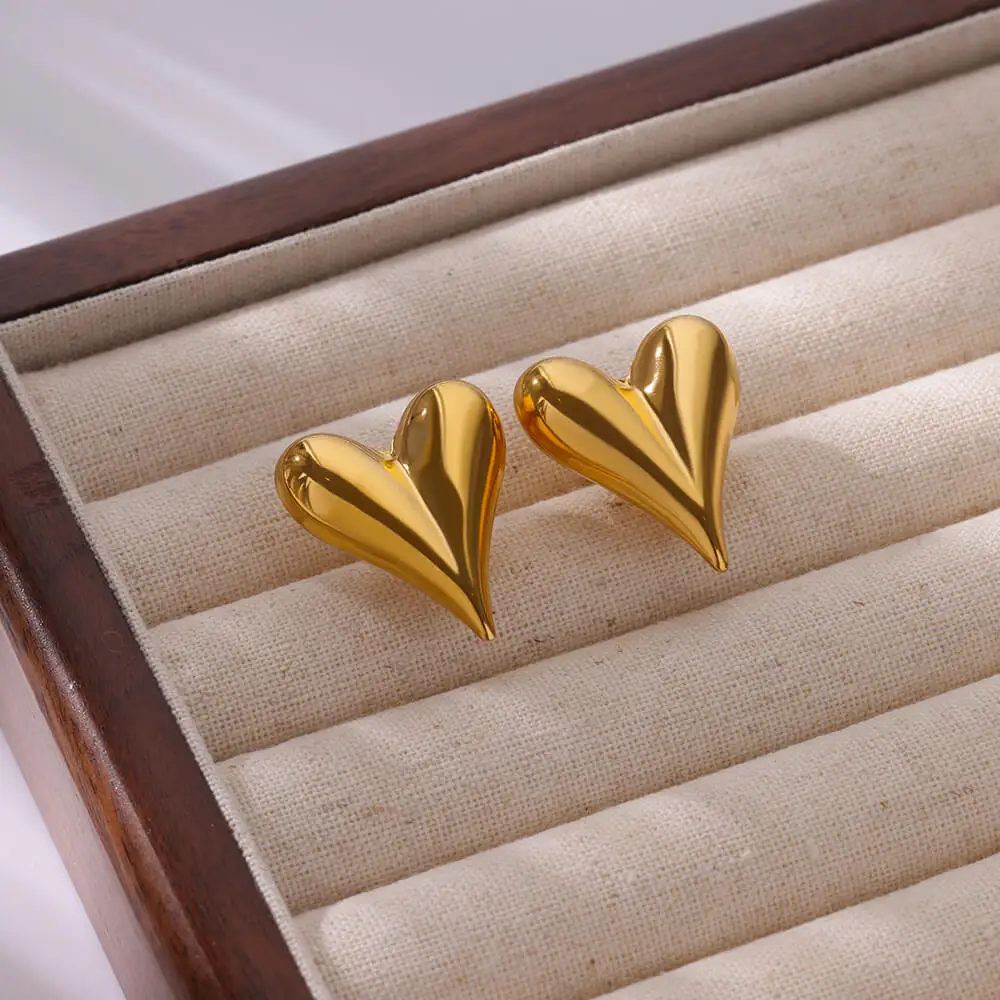 Cute Stainless Steel Stud Earrings For Women Luxury Jewelry Gift