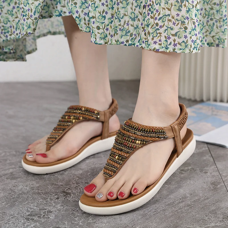 

New 2023 Summer Ethnic Style Slippers Beach Bohemian Sandals