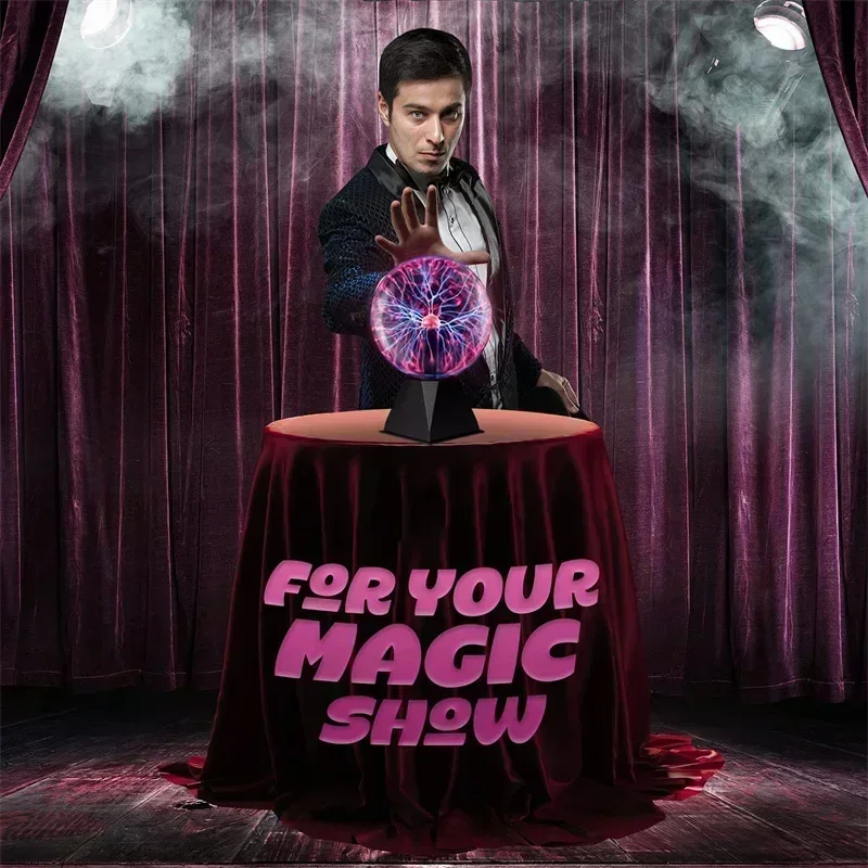 8 Inch Sound Control Magic Plasma Ball Lamp LED Night Light Atmosphere Touch Glass Plasma Light Christmas Party Decor Lighting 6
