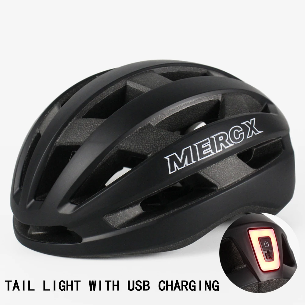 Cycling Helmet Aero Road racing bike helmet With USB tail light