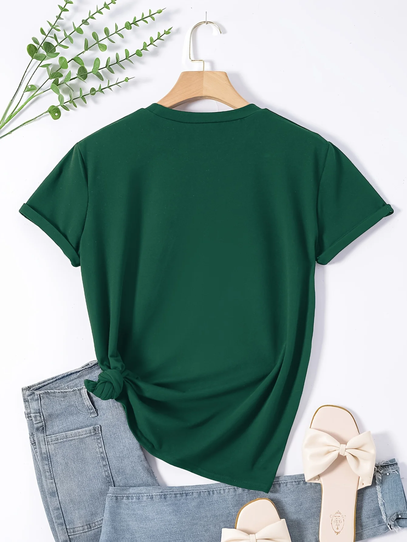 Summer Fashion T-shirts Bear Print Short Sleeve Crew Neck Casual Top For Women's Clothing Loose Short Sleeve Vintage T shirt