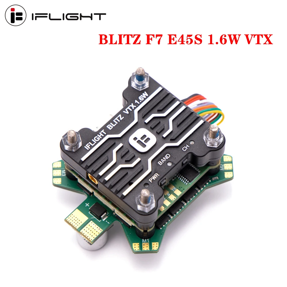 

IFlight BLITZ F7 OSD Flight Controller BMI270 W/ BLITZ E45S 4-IN-1 ESC BLITZ 1.6W VTX 30.5x30.5mm 2-6S for RC FPV Racing Drone