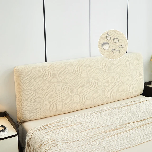 Copertura Per Testiera Letto - Fodera Elastica In Velluto, Bianca